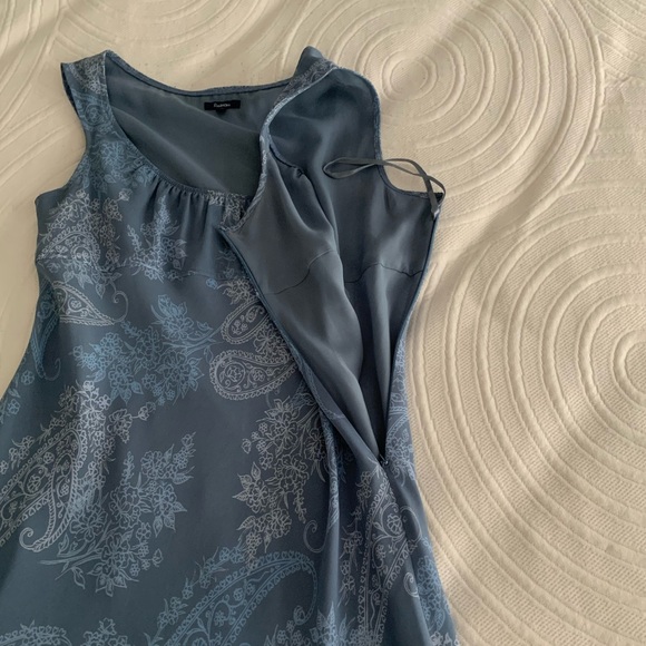 Blue paisley midi dress (size 13) - Picture 3 of 4